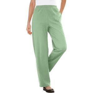 Woman Within Mint Green Knit Straight Leg Lounge Pants Soft Stretch Relaxed
NEW!